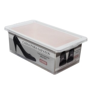 CAIXA ORGANIZADORA PLÁSTICA SAPATO 5,5L OR-16L 34x19x12CM SÃO BERNARDO