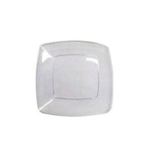 PRATO PLASTICO CRISTAL QUADRADO C/10 AMALU