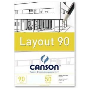 BLOCO LAYOUT SEM MARGEM 90G/M² C0M 50 FOLHAS CANSON
