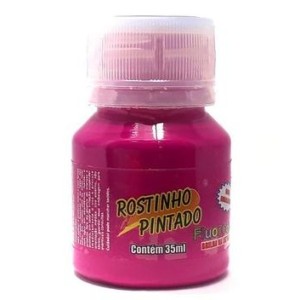 PINTURA FACIAL ROSA FLUORESCENTE 35ML ROSTINHO PINTADO