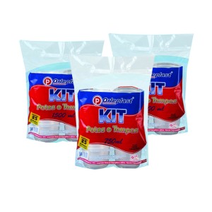 EMBALAGEM POTE REDONDO COM TAMPA 250ML C/25 UNIDADES ORLEPLAST