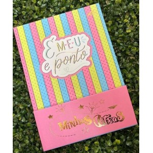 BLOCO LETTERING FOLHAS PONTILHADAS 24FLS É MEU E PONTO MERCI