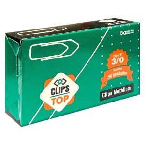 CLIPS 3/0 GALVANIZADO CAIXA C/50 UNIDADES TOP