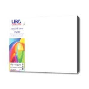 PAPEL COUCHÊ A3 FOSCO 120G COM 100 FOLHAS USAFOLIEN