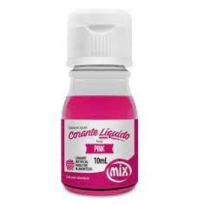 ANILINA CORANTE ALIMENTAR LÍQUIDO PINK 10ML MIX