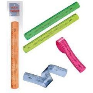 RÉGUA FLEXÍVEL DE 30CM VERDE WALEU