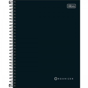 CADERNO 80FLS 1 MATÉRIA COLEGIAL CAPA DURA  ESPIRAL ORGANIZER EXECUTIVO TILIBRA