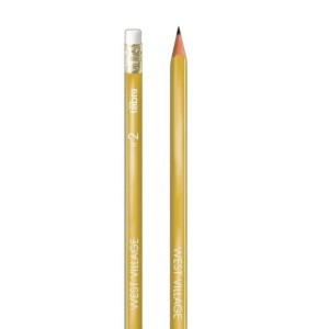 LÁPIS PRETO SEXTAVADO C/ BORRACHA WEST VILLAGE DOURADO TILIBRA