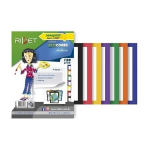 BLOCO ECOCORES A3 MOLDURA 120G 35FLS 7 CORES NOVAPRINT
