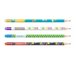 LÁPIS GRAFITE HB COM BORRACHA DINO LEO&LEO