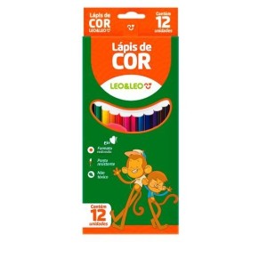 LÁPIS 12 CORES FLEX REDONDO LEO&LEO