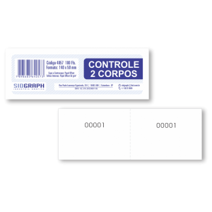 TALÃO 2 CORPOS NUMERADO 100FLS SIDGRAPH