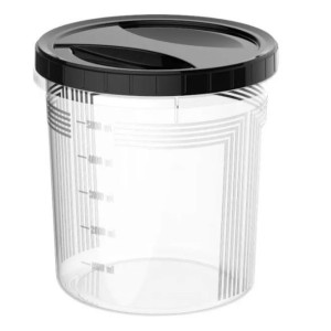 POTE REDONDO PLÁSTICO 3L TAMPA DE ROSCA PRETO UNINJET