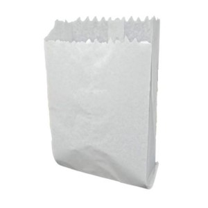SACO DE PAPEL PIPOCA 1 BRANCO (MONO) 8x12CM (24x13,5 ABERTO) C/500 BIGPEL
