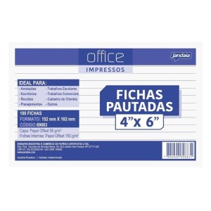 FICHA PAUTADA 4X6 100FLS JANDAIA