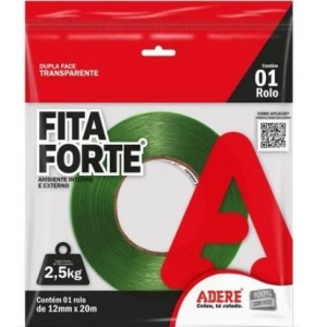 FITA ADESIVA 15MM X 20M DUPLA FACE TRANSPARENTE ADERE