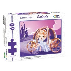QUEBRA-CABEÇA 60 PEÇAS CINDERELA REF.2852 PAIS & FILHOS