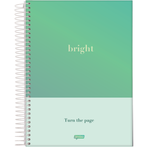 CADERNO 160FLS 10 MATÉRIAS UNIVERSITÁRIO CAPA DURA ESPIRAL BRIGHT JANDAIA