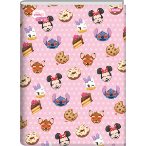 CADERNO 80FLS UNIVERSITÁRIO CAPA DURA BROCHURA DISNEY EMOJI JANDAIA